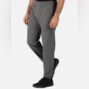 Soybu Men’s Woven Jogger Activewear Pant Stretch Zip Pocket Size Medium Gray